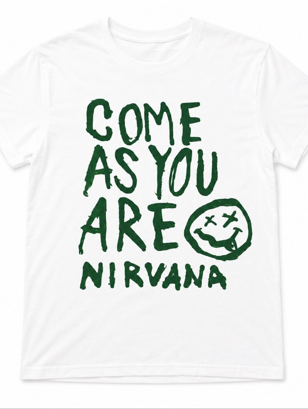 NIRVANA Vintage Unisex White Tee Sz LG